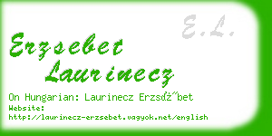 erzsebet laurinecz business card